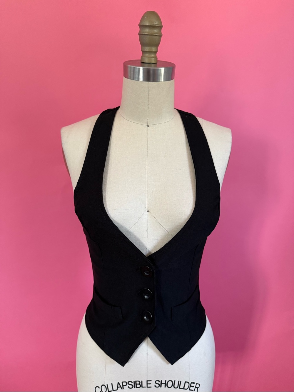 Vintage 90s/Y2K GorpCore Office Siren Razor Back Buttondown Vest M